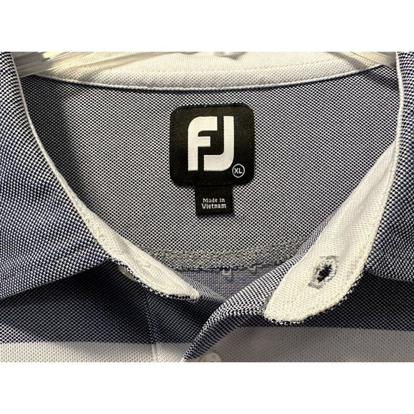 FootJoy Polo Pique Shirt‎ Men sz. XL Color Block Golf Short Sleeve Stretch Logo* - Picture 2 of 7